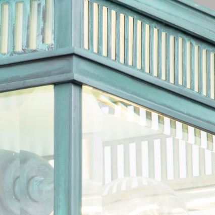 Elstead - Zewnętrzna oprawa sufitowa HOLBORN 2xE27/60W/230V IP44 turkusowa