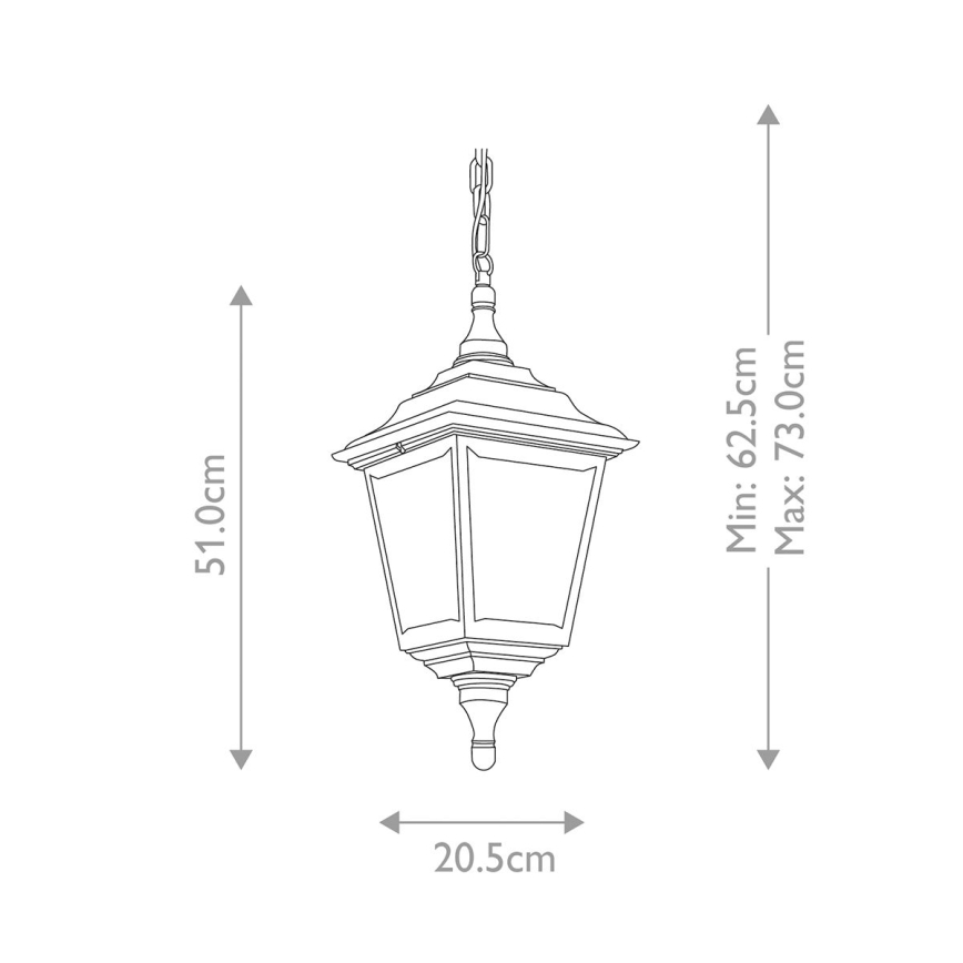 Elstead KERRY-CHAIN - Żyrandol zewnętrzny KERRY 1xE27/100W/230V IP44