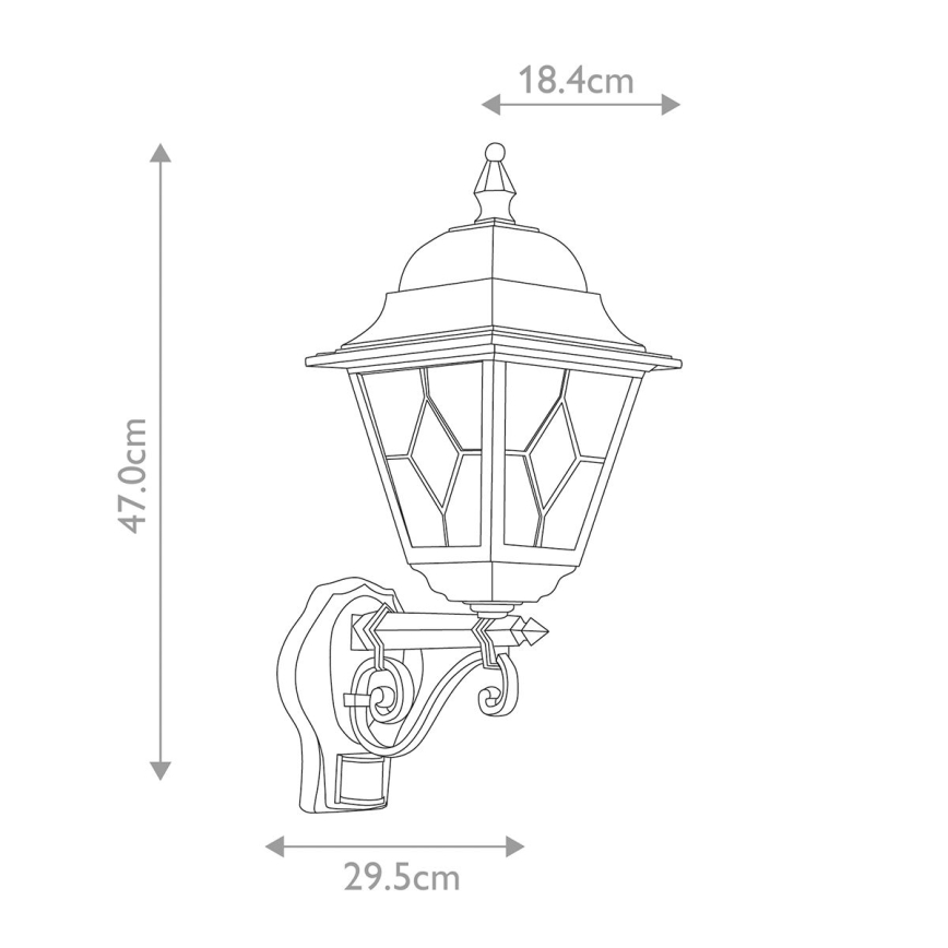 Elstead - Kinkiet zewnętrzny NORFOLK 1xE27/100W/230V IP43