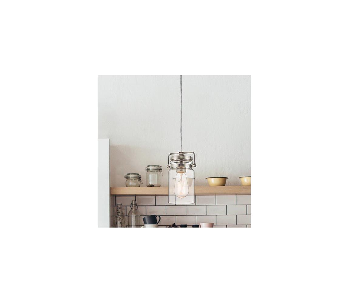 Elstead KL-BRINLEY-MP-NI - Żyrandol na lince BRINLEY 1xE27/60W/230V matowy chrom