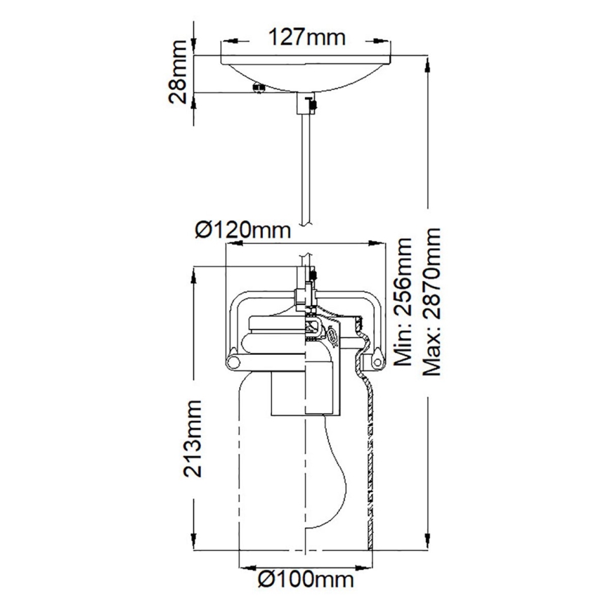 Elstead KL-BRINLEY-MP-NI - Żyrandol na lince BRINLEY 1xE27/60W/230V matowy chrom