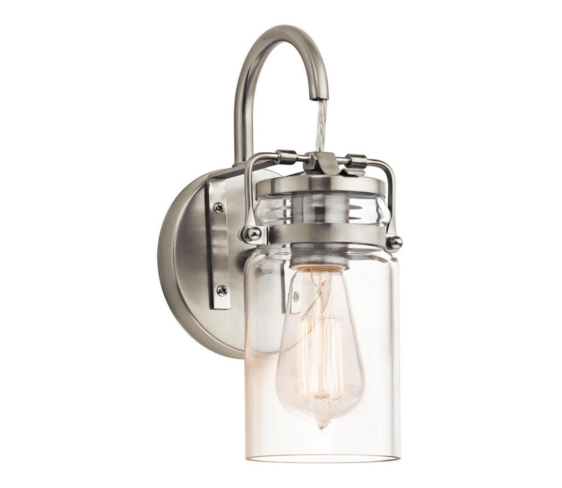 Elstead KL-BRINLEY1-NI - Kinkiet BRINLEY 1xE27/60W/230V matowy chrom