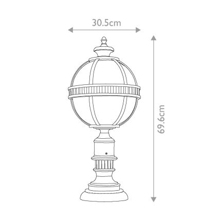 Elstead KL-HALLERON-3M - Lampa zewnętrzna HALLERON 3xE14/60W/230V IP44