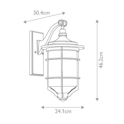Elstead KL-ROYAL-MARINE2-M - Kinkiet zewnętrzny ROYAL 1xE27/60W/230V IP44