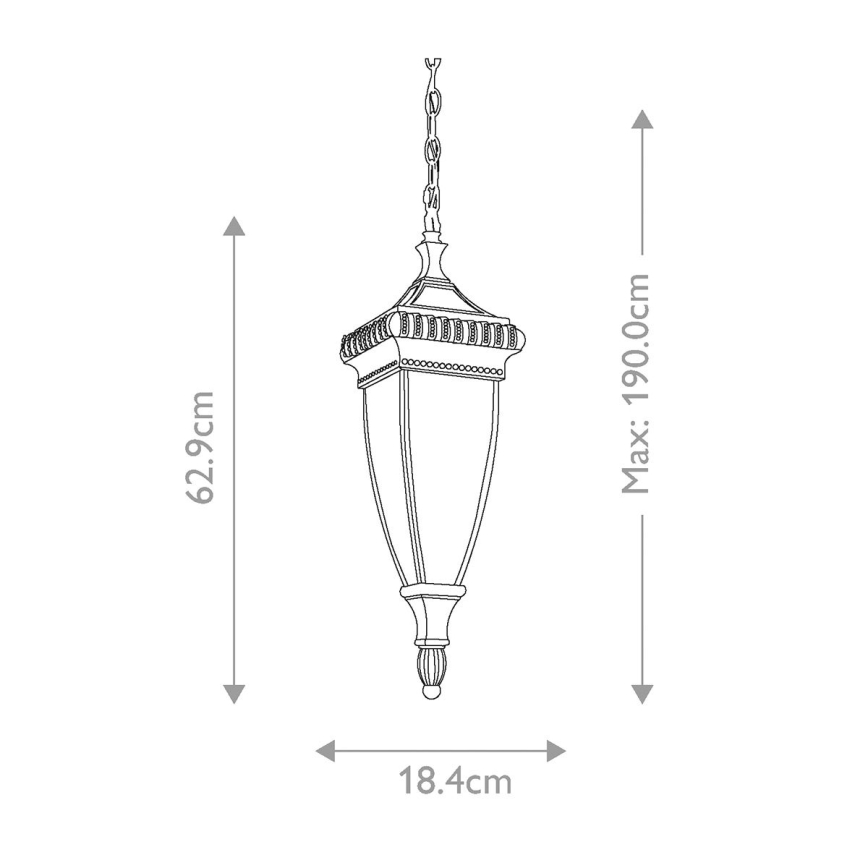 Elstead KL-VENETIAN8-M - Żyrandol zewnętrzny VENETIAN 2xE14/60W/230V IP23