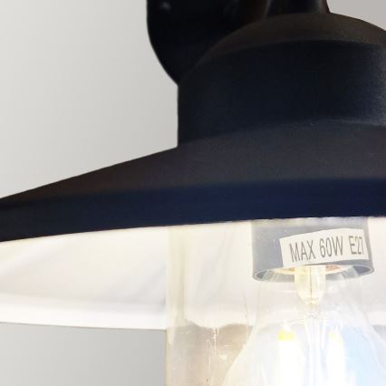Elstead - Lampa zewnętrzna KLAMPENBORG 1xE27/60W/230V IP44 czarna