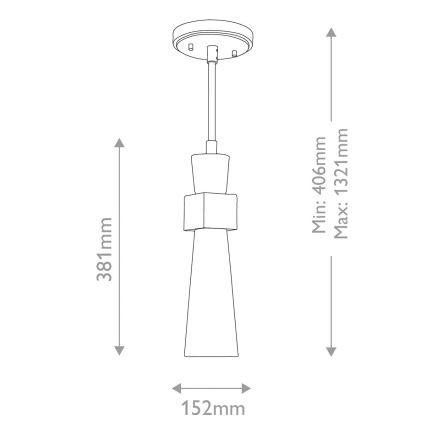 Elstead - Lampa wisząca na pręcie KRISTY 1xE27/40W/230V śr. 15,2 cm miedziana