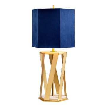 Elstead - Lampa stołowa APOLLO 1xE27/60W/230V złota/niebieska