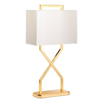 Elstead - Lampa stołowa CROSS 1xE27/60W/230V złota/biała