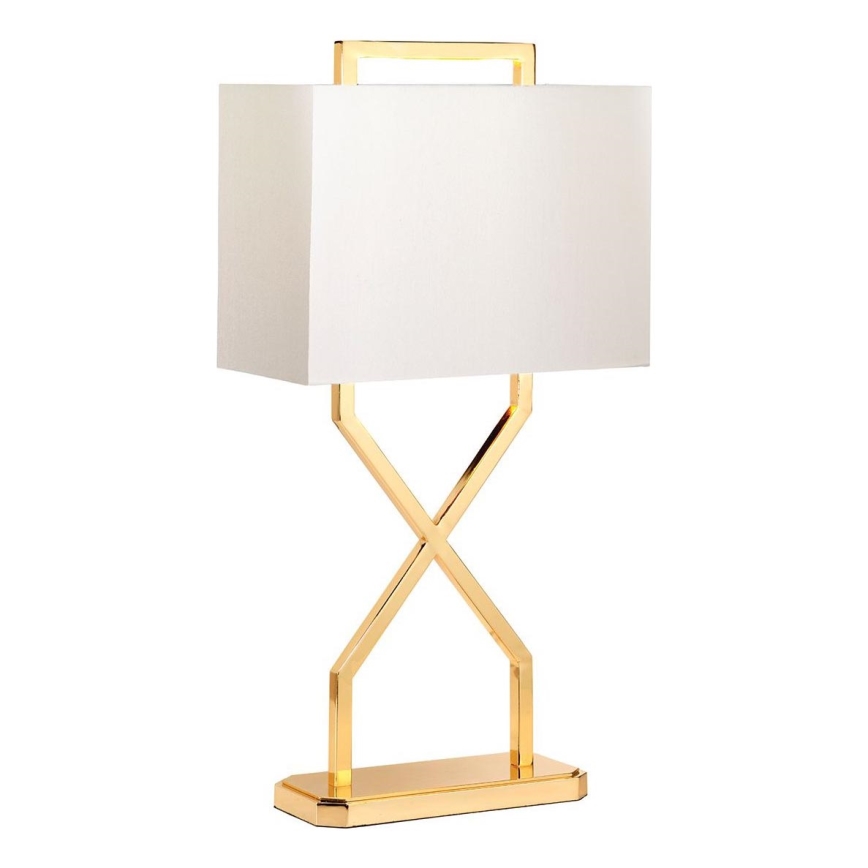 Elstead - Lampa stołowa CROSS 1xE27/60W/230V złota/biała
