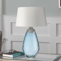 Elstead - Lampa stołowa LED LENA 1xE27/40W/230V + 1xGU10/7W 74 cm niebiesko-biała