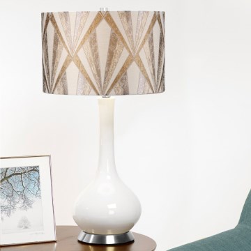 Elstead - Lampa stołowa MILO 1xE27/60W/230V szary/brązowy