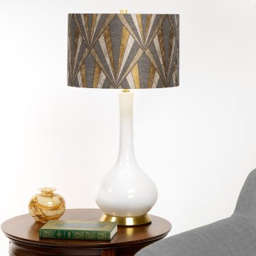 Elstead - Lampa stołowa MILO 1xE27/60W/230V szary/złoty