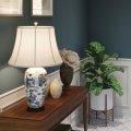 Elstead - Lampa stołowa NIEBIESKI TRADITIONAL 1xE27/60W/230V