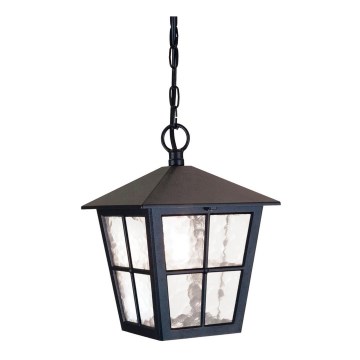 Elstead - Lampa wisząca zewnętrzna na łańcuchu CANTERBURY 1xE27/100W/230V IP43 czarny