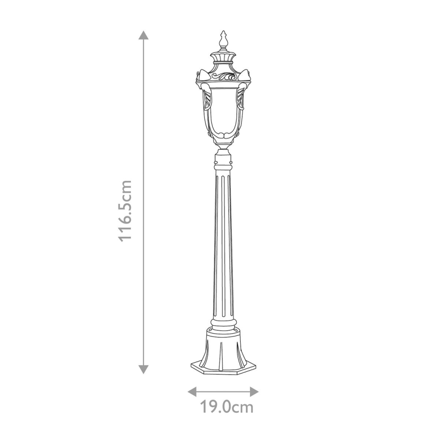 Elstead - Lampa zewnętrzna PHILADELPHIA 1xE27/100W/230V IP44 czarny