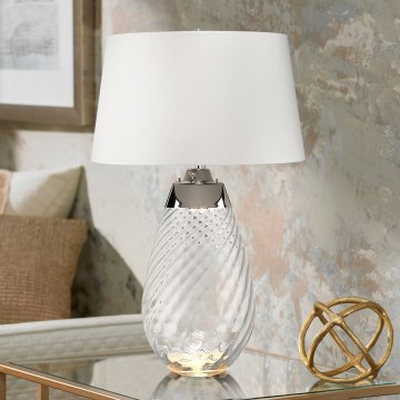 Elstead - LED Lampa stołowa LENA 1xE27/40W/230V + 1xGU10/7W 74 cm biały