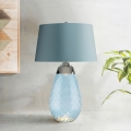 Elstead - LED Lampa stołowa LENA 1xE27/40W/230V + 1xGU10/7W 74 cm niebieska