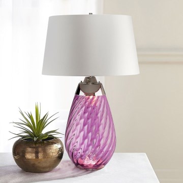 Elstead - LED Lampa stołowa LENA 1xE27/40W/230V + 1xGU10/7W 74 cm różowy/biały