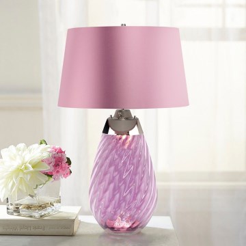 Elstead - LED Lampa stołowa LENA 1xE27/40W/230V + 1xGU10/7W 74 cm różowy