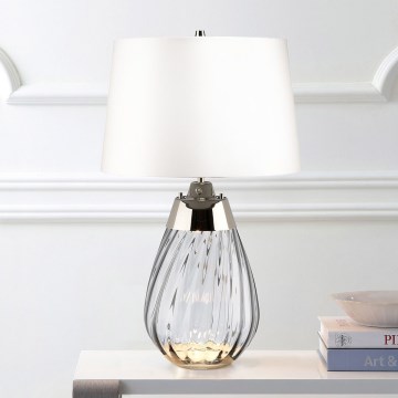 Elstead - LED Lampa stołowa LENA 1xE27/60W/230V + 1xGU10/7W 60,5 cm biała