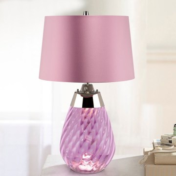 Elstead - LED Lampa stołowa LENA 1xE27/60W/230V + 1xGU10/7W 60,5 cm różowa