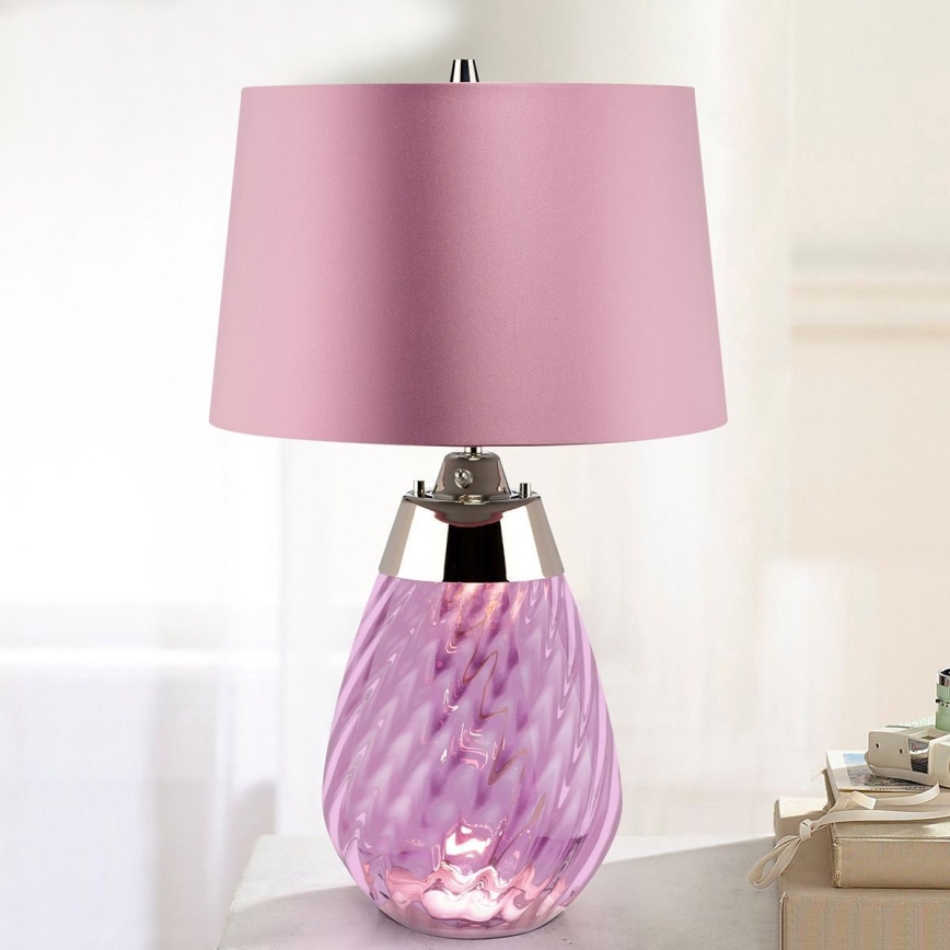 Elstead - LED Lampa stołowa LENA 1xE27/60W/230V + 1xGU10/7W 60,5 cm różowa