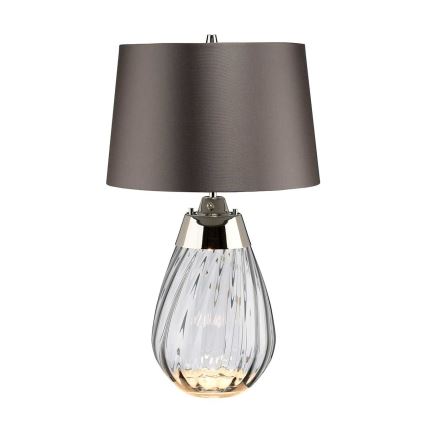 Elstead - LED Lampa stołowa LENA 1xE27/60W/230V + 1xGU10/7W 60,5 cm szara