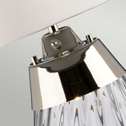 Elstead - LED Lampa stołowa LENA 1xE27/60W/230V + 1xGU10/7W 60,5 cm biała