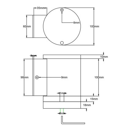 Elstead - LED Zewnętrzna Lampa Ścienna MAGNUS 1xGX53/9W/230V IP54
