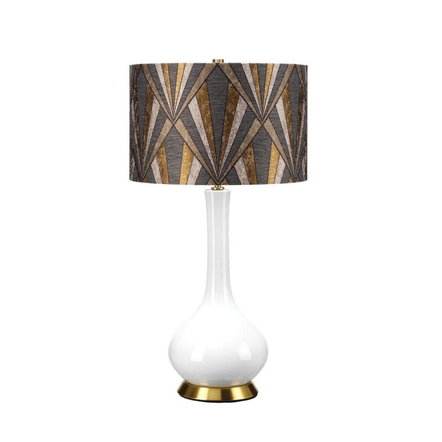 Elstead - Lampa stołowa MILO 1xE27/60W/230V szary/złoty