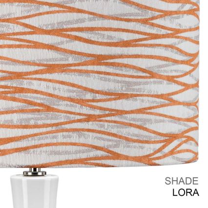 Elstead - Lampa stołowa MILO 1xE27/60W/230V biała/pomarańczowa