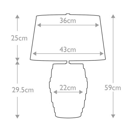 Elstead - Lampa stołowa NEPTUNE 1xE27/60W/230V