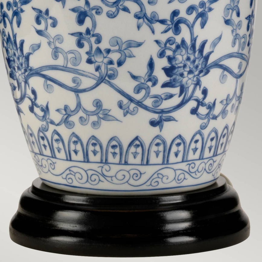 Elstead - Lampa stołowa NIEBIESKI GINGER JAR 1xE27/60W/230V