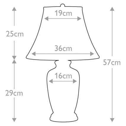 Elstead - Lampa stołowa NIEBIESKI GINGER JAR 1xE27/60W/230V