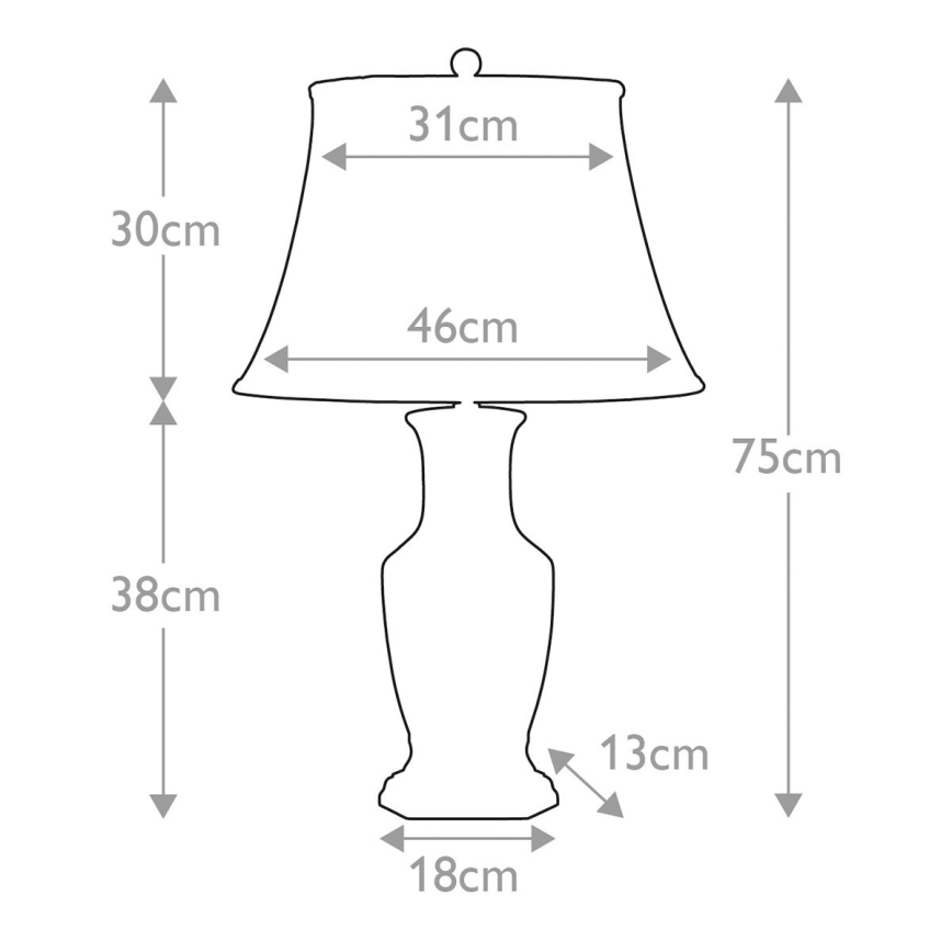 Elstead - Lampa stołowa NIEBIESKI HEX 1xE27/60W/230V