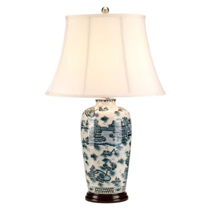 Elstead - Lampa stołowa NIEBIESKI TRADITIONAL 1xE27/60W/230V