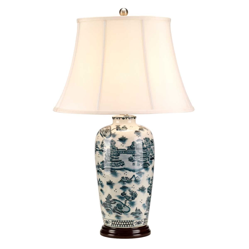 Elstead - Lampa stołowa NIEBIESKI TRADITIONAL 1xE27/60W/230V