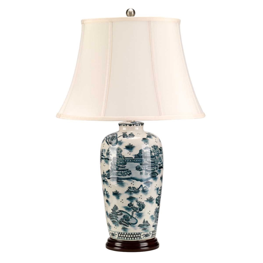 Elstead - Lampa stołowa NIEBIESKI TRADITIONAL 1xE27/60W/230V
