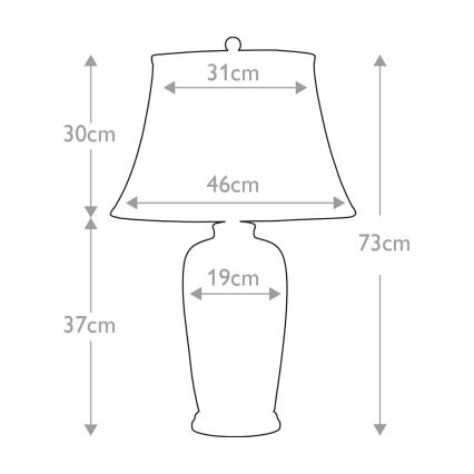 Elstead - Lampa stołowa NIEBIESKI TRADITIONAL 1xE27/60W/230V