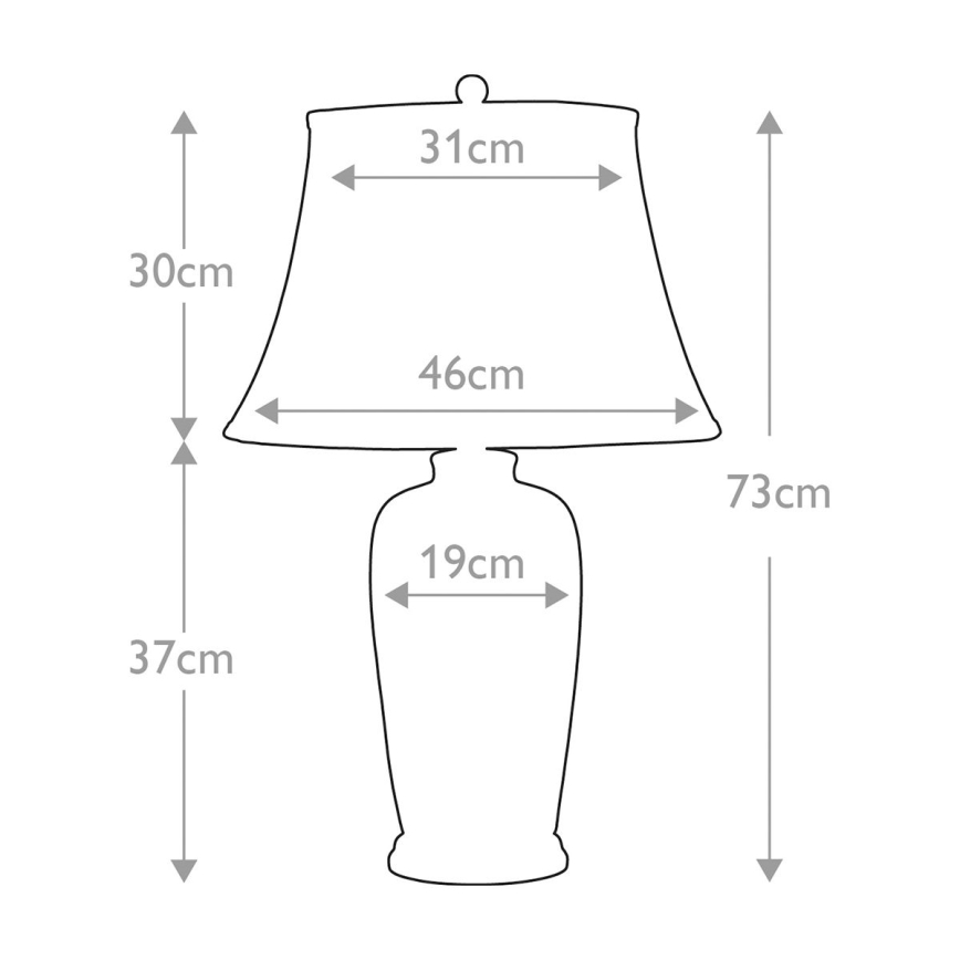 Elstead - Lampa stołowa NIEBIESKI TRADITIONAL 1xE27/60W/230V