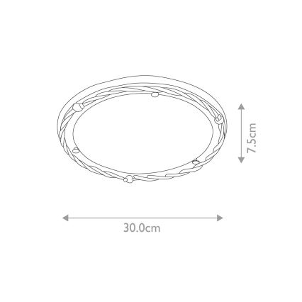 Elstead - Lampa sufitowa PEMBROKE 1xE27/60W/230V mosiądz