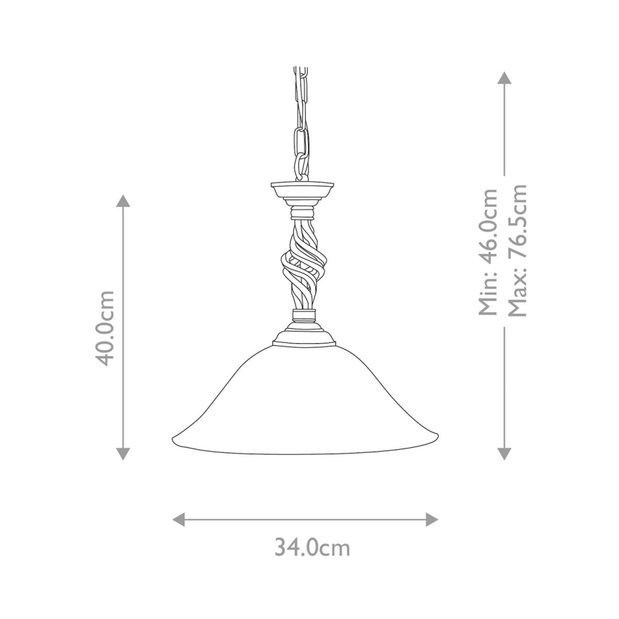 Elstead - Żyrandol na łańcuchu PEMBROKE 1xE27/60W/230V
