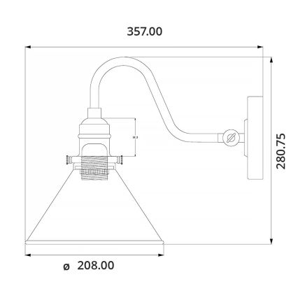 Elstead PV1-AB - Kinkiet PROVENCE 1xE27/60W/230V