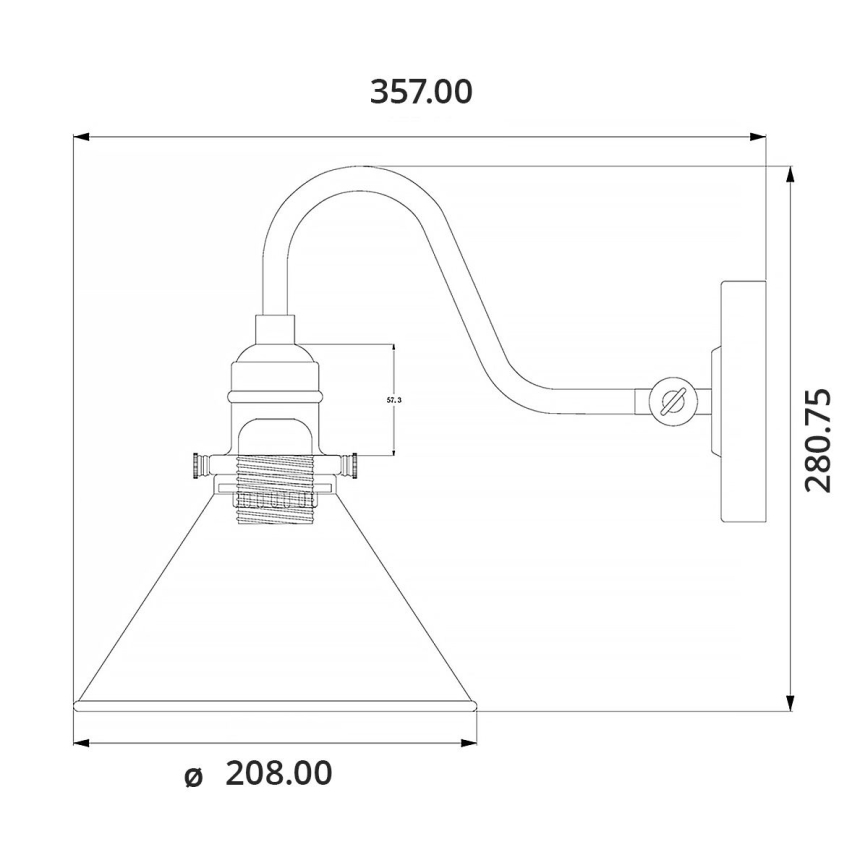 Elstead PV1-AB - Kinkiet PROVENCE 1xE27/60W/230V