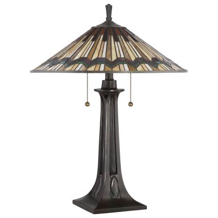 Elstead QZ-ALCOTT-TL - Lampka stołowa ALCOTT 2xE27/60W/230V