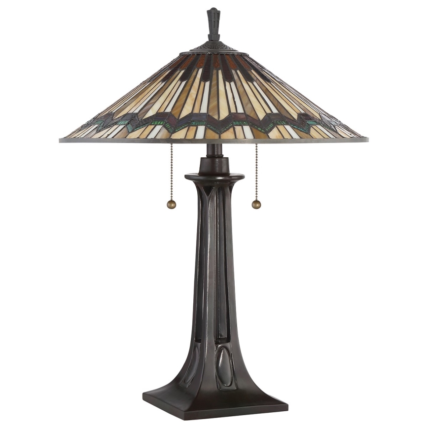 Elstead QZ-ALCOTT-TL - Lampka stołowa ALCOTT 2xE27/60W/230V