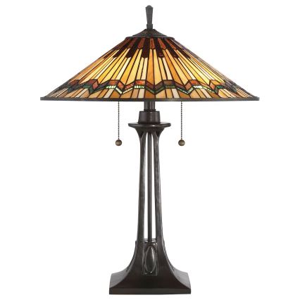 Elstead QZ-ALCOTT-TL - Lampka stołowa ALCOTT 2xE27/60W/230V