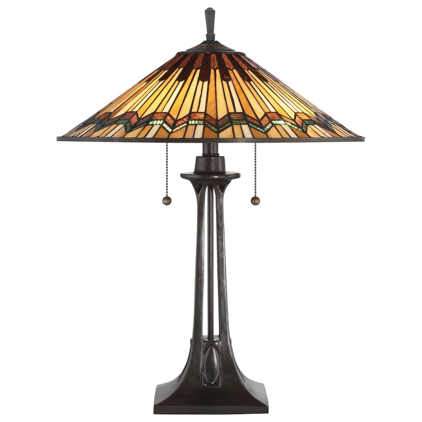 Elstead QZ-ALCOTT-TL - Lampka stołowa ALCOTT 2xE27/60W/230V