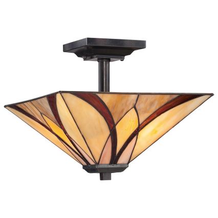 Elstead - Lampa sufitowa Tiffany ASHEVILLE 2xE27/100W/230V
